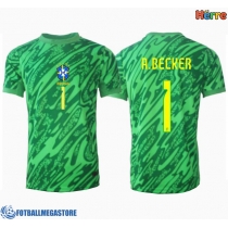 Fotballdrakt Herre Brasil Alisson Becker #1 Keeper Hjemmedrakt Copa America 2024 Kortermet